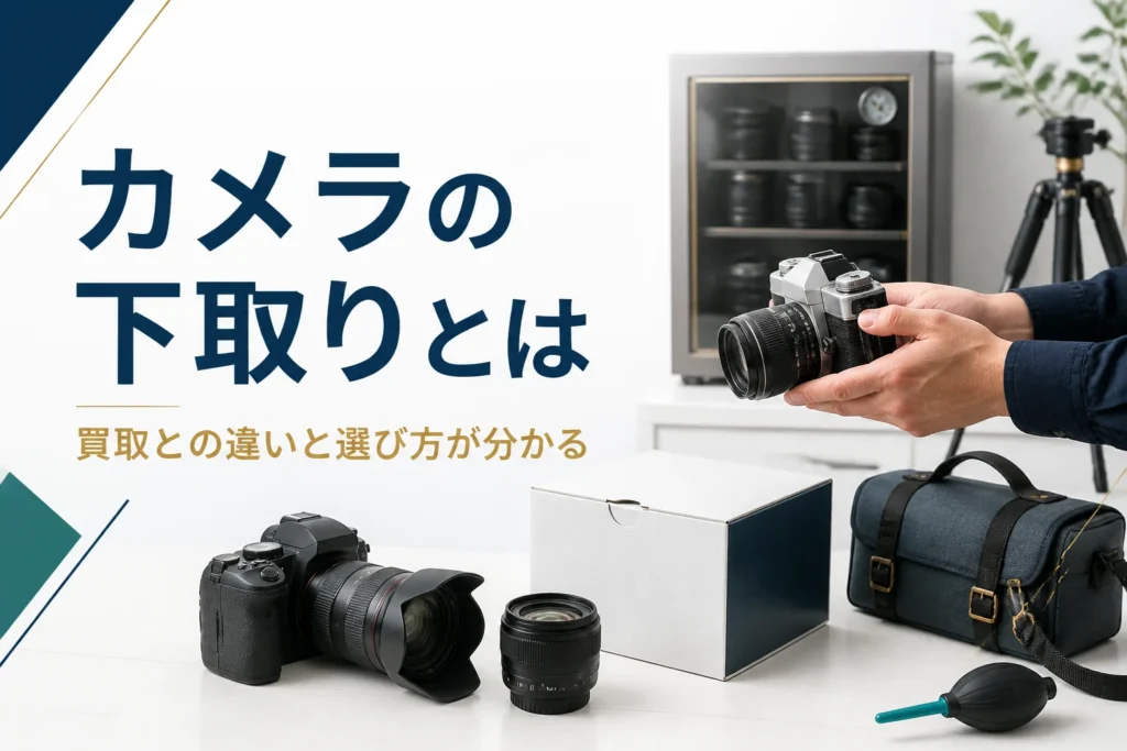買い替えの時に古いカメラを下取りに出すイメージ