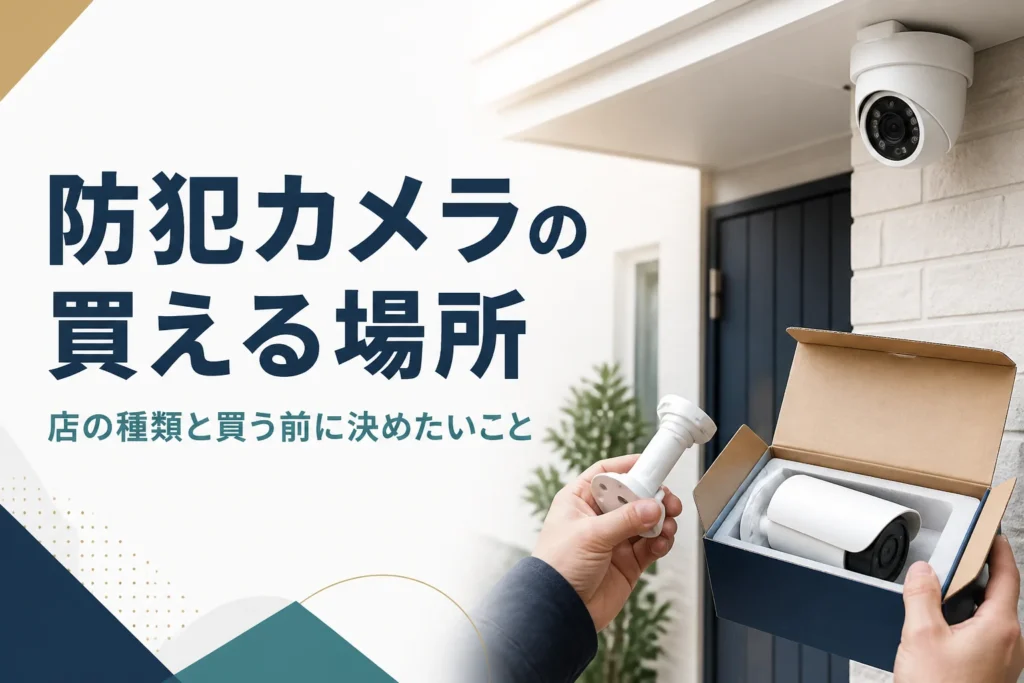 玄関の軒下に取り付けられた防犯カメラと取付金具