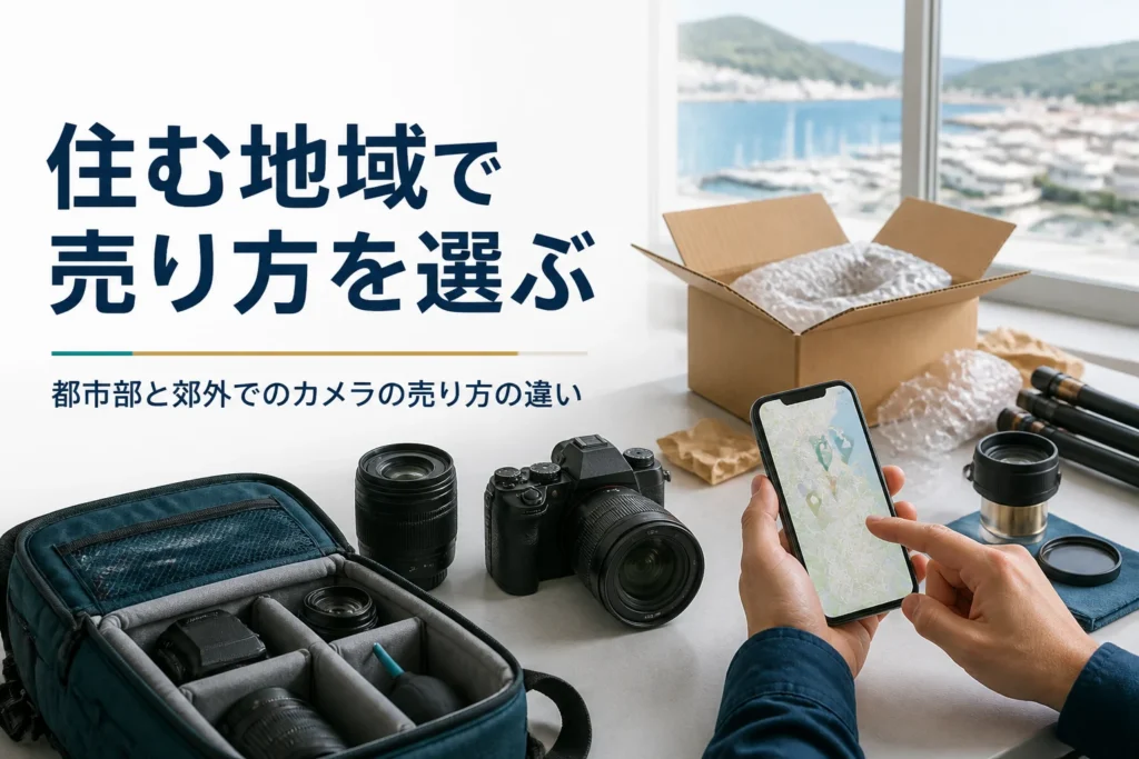 一眼レフと交換レンズを前に、持ち込むか送るかを考えている様子