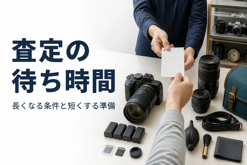 付属品と型番メモをそろえて査定に出すカメラ機材